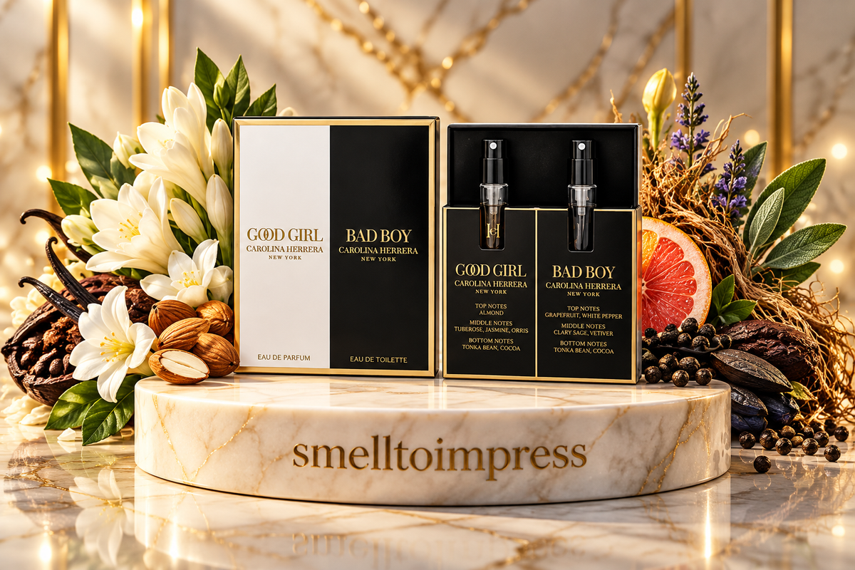 Carolina Herrera Good Girl 1.5 mL 和 Bad Boy 1.5 mL 香水小样套装图片