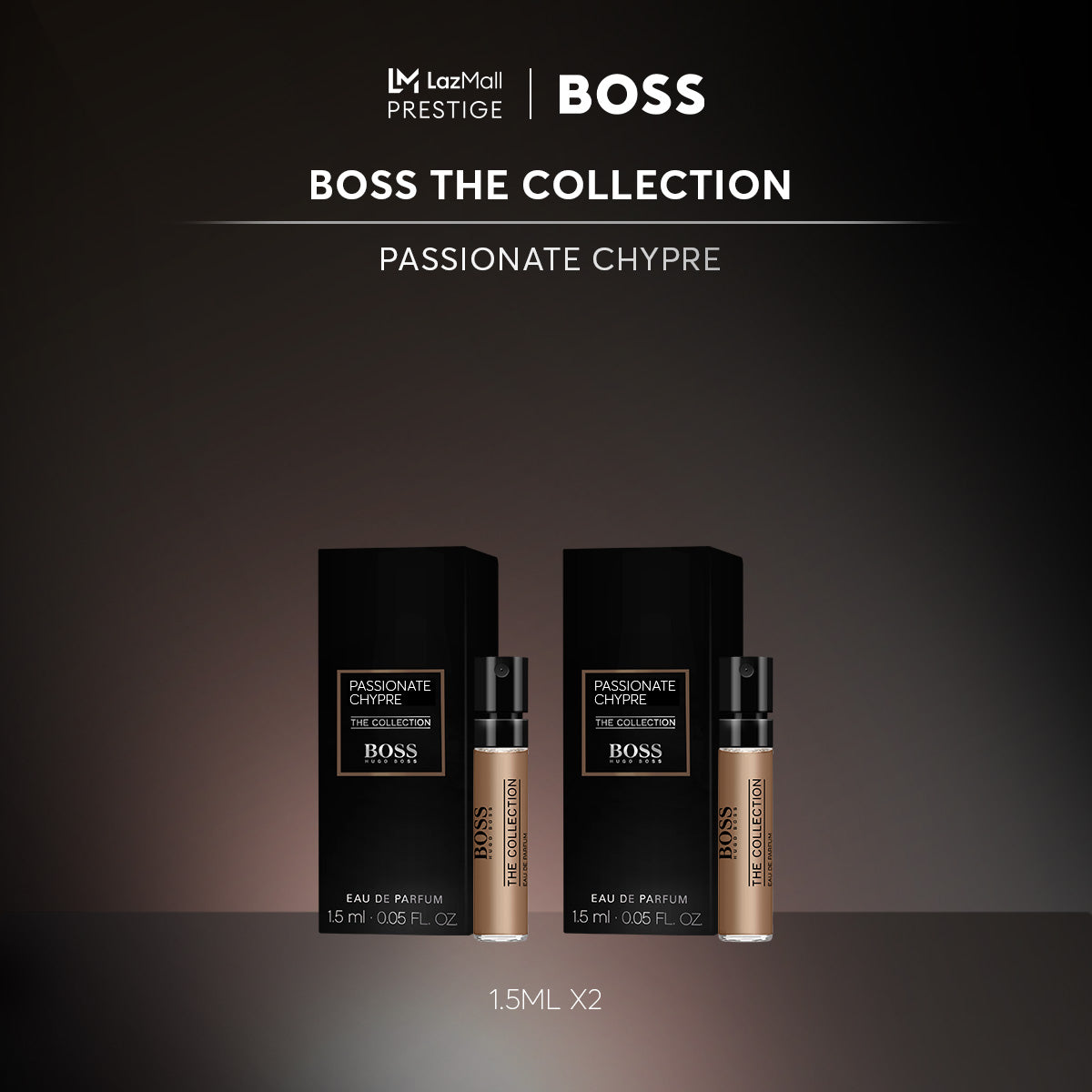 Hugo Boss The Collection Passionate Chypre 官方香水样品 1.5 毫升 0.05 盎司盎司。 Hugo Boss The Collection Passionate Chypre 官方香水样品 1.5 毫升 0.05 盎司盎司。