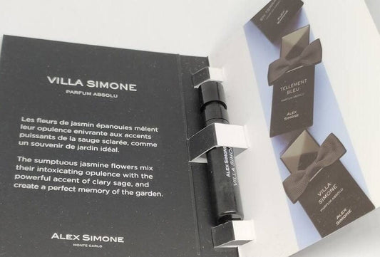 Alex Simone Villa Simone 精纯香水 1.2 毫升 0.04 液量盎司盎司。官方香水样品