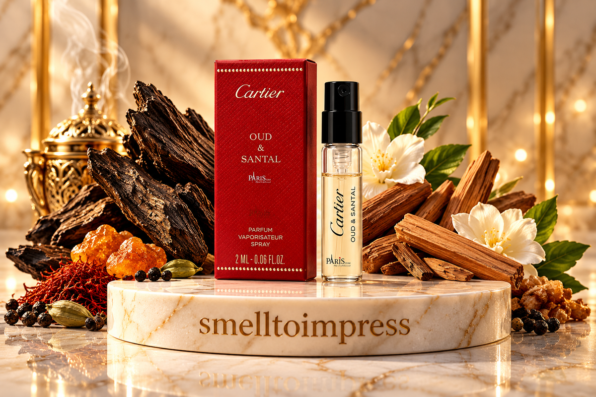 Cartier Les Heures Voyageuses Oud and Santal 1.5 mL 0.05 fl. oz. 官方香水小样香水测试器图片