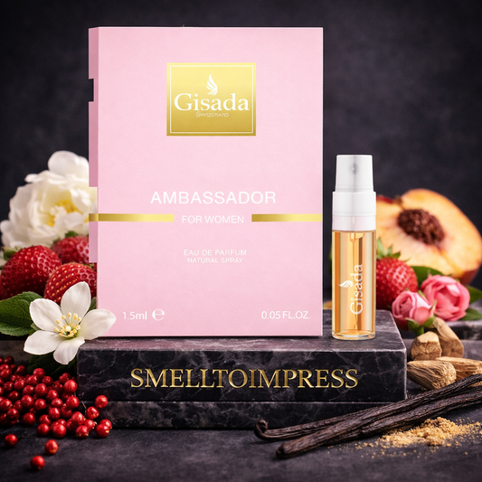 stylish image of Gisada Ambassador (for women) 1.5ML 0.05 fl. oz. official perfume sample